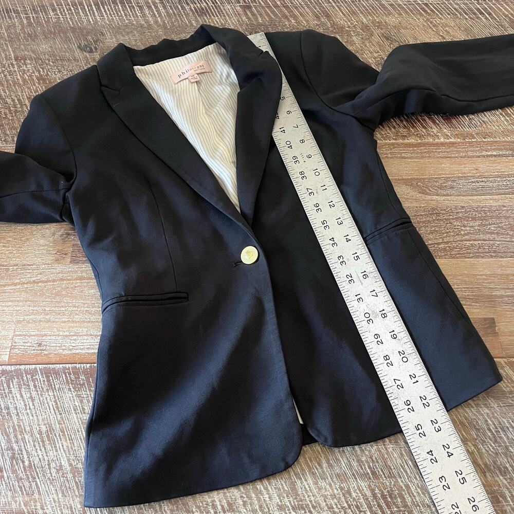 Philosophy Fitted Black Suit Jacket – Office Career Wear XS - Picture 6 of 10